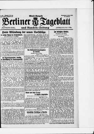 Berliner Tageblatt und Handels-Zeitung vom 23.04.1921
