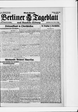 Berliner Tageblatt und Handels-Zeitung on May 3, 1921