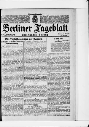Berliner Tageblatt und Handels-Zeitung vom 10.05.1921