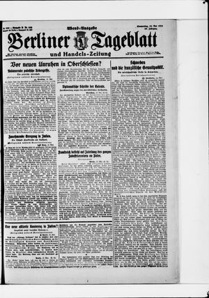 Berliner Tageblatt und Handels-Zeitung vom 12.05.1921