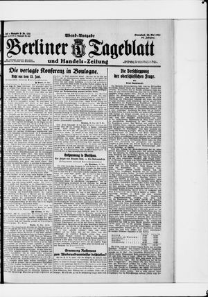 Berliner Tageblatt und Handels-Zeitung on May 28, 1921