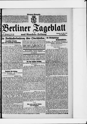 Berliner Tageblatt und Handels-Zeitung vom 29.05.1921