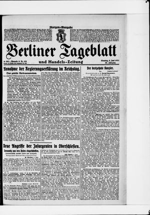 Berliner Tageblatt und Handels-Zeitung vom 05.06.1921