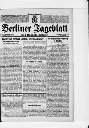 Berliner Tageblatt und Handels-Zeitung on Jun 11, 1921