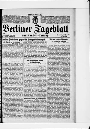 Berliner Tageblatt und Handels-Zeitung vom 16.06.1921