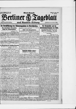 Berliner Tageblatt und Handels-Zeitung vom 24.06.1921