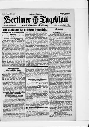 Berliner Tageblatt und Handels-Zeitung vom 09.07.1921