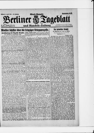 Berliner Tageblatt und Handels-Zeitung on Jul 13, 1921