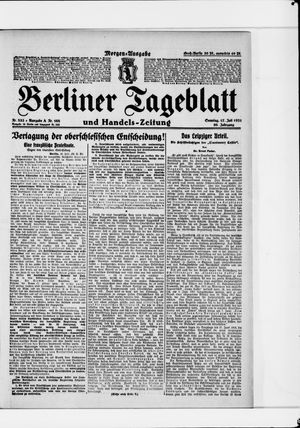 Berliner Tageblatt und Handels-Zeitung vom 17.07.1921