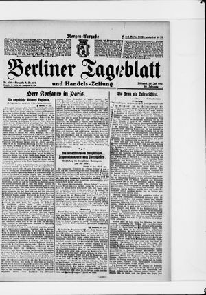 Berliner Tageblatt und Handels-Zeitung vom 20.07.1921