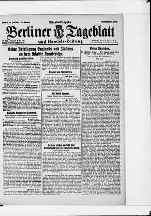 Berliner Tageblatt und Handels-Zeitung on Jul 20, 1921