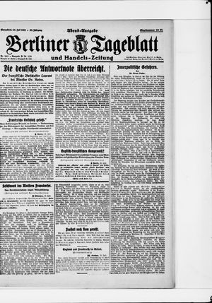 Berliner Tageblatt und Handels-Zeitung vom 23.07.1921