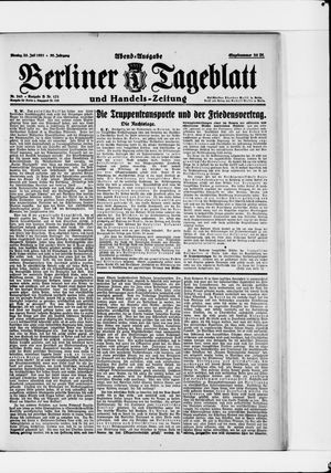 Berliner Tageblatt und Handels-Zeitung vom 25.07.1921