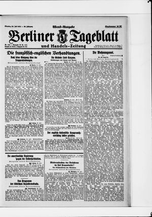 Berliner Tageblatt und Handels-Zeitung vom 26.07.1921