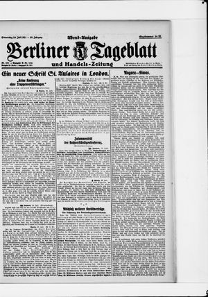 Berliner Tageblatt und Handels-Zeitung vom 28.07.1921