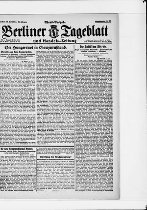 Berliner Tageblatt und Handels-Zeitung vom 30.07.1921