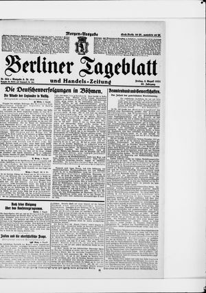 Berliner Tageblatt und Handels-Zeitung on Aug 5, 1921