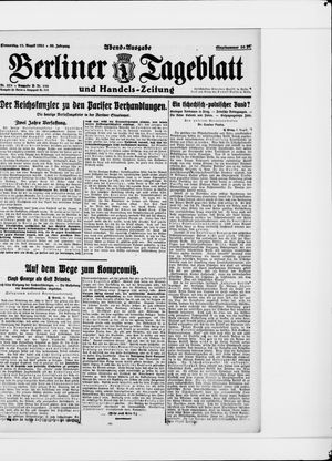 Berliner Tageblatt und Handels-Zeitung vom 11.08.1921