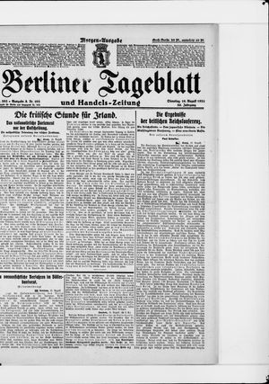 Berliner Tageblatt und Handels-Zeitung vom 16.08.1921