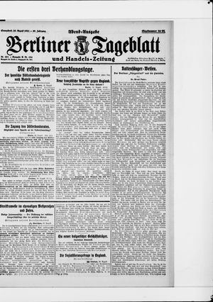 Berliner Tageblatt und Handels-Zeitung vom 20.08.1921