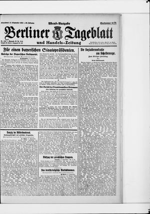 Berliner Tageblatt und Handels-Zeitung vom 17.09.1921