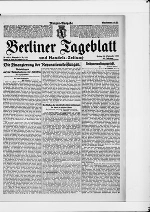 Berliner Tageblatt und Handels-Zeitung vom 30.09.1921