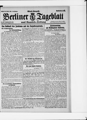 Berliner Tageblatt und Handels-Zeitung vom 26.10.1921