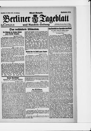 Berliner Tageblatt und Handels-Zeitung vom 29.10.1921