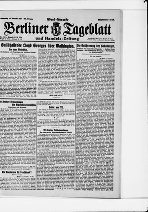 Berliner Tageblatt und Handels-Zeitung vom 10.11.1921