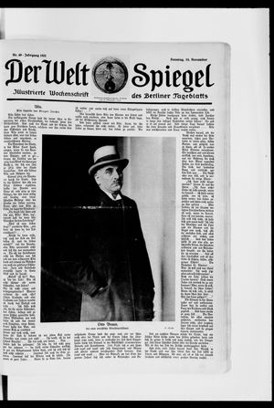 Berliner Tageblatt und Handels-Zeitung vom 13.11.1921