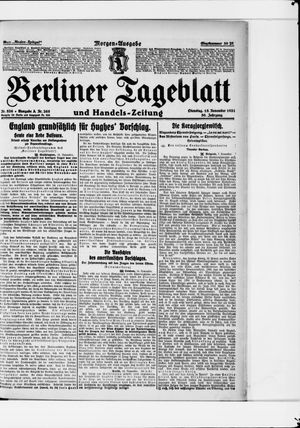 Berliner Tageblatt und Handels-Zeitung vom 15.11.1921