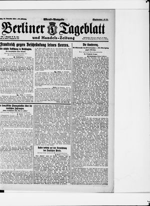 Berliner Tageblatt und Handels-Zeitung vom 18.11.1921