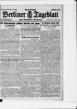 Berliner Tageblatt und Handels-Zeitung vom 24.11.1921