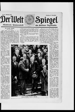 Berliner Tageblatt und Handels-Zeitung vom 27.11.1921