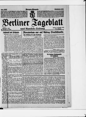 Berliner Tageblatt und Handels-Zeitung vom 02.12.1921
