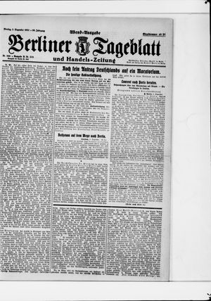 Berliner Tageblatt und Handels-Zeitung vom 05.12.1921