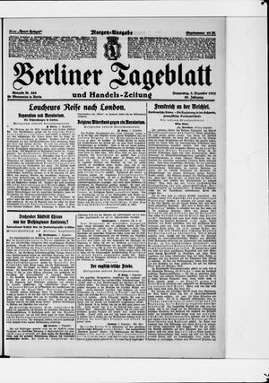Berliner Tageblatt und Handels-Zeitung vom 08.12.1921