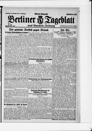 Berliner Tageblatt und Handels-Zeitung vom 24.12.1921