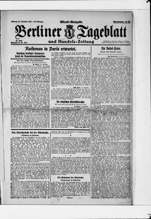 Berliner Tageblatt und Handels-Zeitung vom 28.12.1921