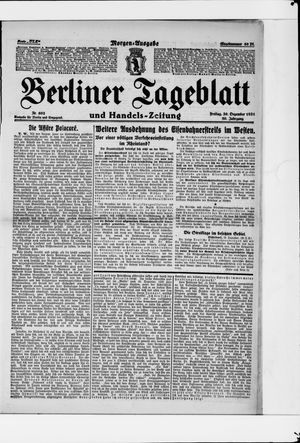 Berliner Tageblatt und Handels-Zeitung vom 30.12.1921