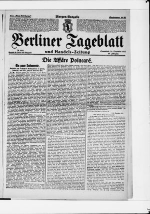 Berliner Tageblatt und Handels-Zeitung vom 31.12.1921