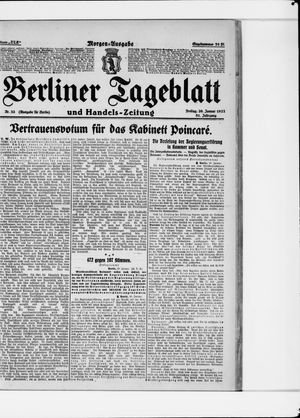Berliner Tageblatt und Handels-Zeitung vom 20.01.1922