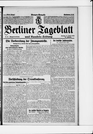 Berliner Tageblatt und Handels-Zeitung on Jan 31, 1922