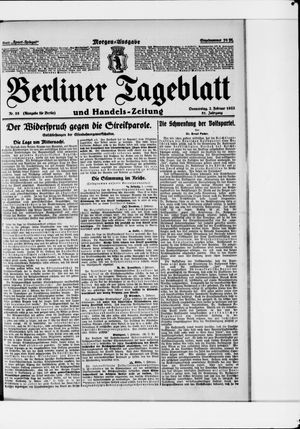 Berliner Tageblatt und Handels-Zeitung vom 02.02.1922