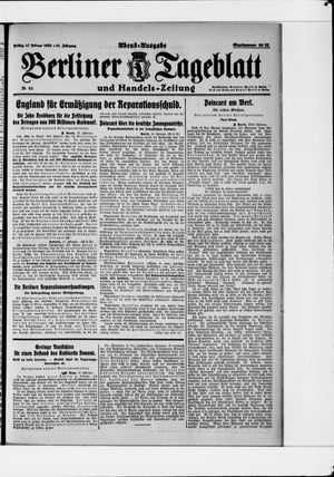 Berliner Tageblatt und Handels-Zeitung on Feb 17, 1922