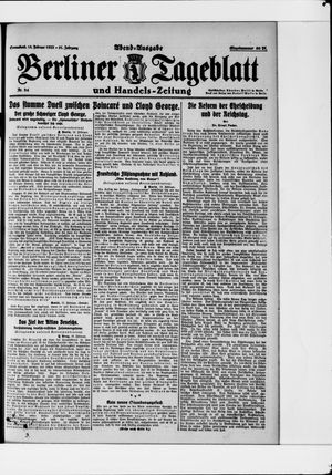 Berliner Tageblatt und Handels-Zeitung vom 18.02.1922