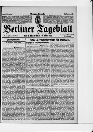 Berliner Tageblatt und Handels-Zeitung on Feb 19, 1922