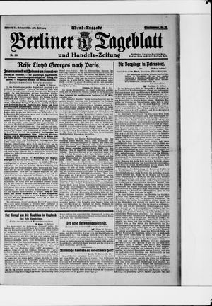 Berliner Tageblatt und Handels-Zeitung on Feb 22, 1922