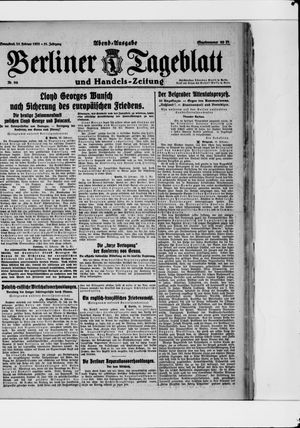 Berliner Tageblatt und Handels-Zeitung on Feb 25, 1922