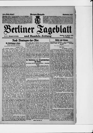 Berliner Tageblatt und Handels-Zeitung on Feb 28, 1922